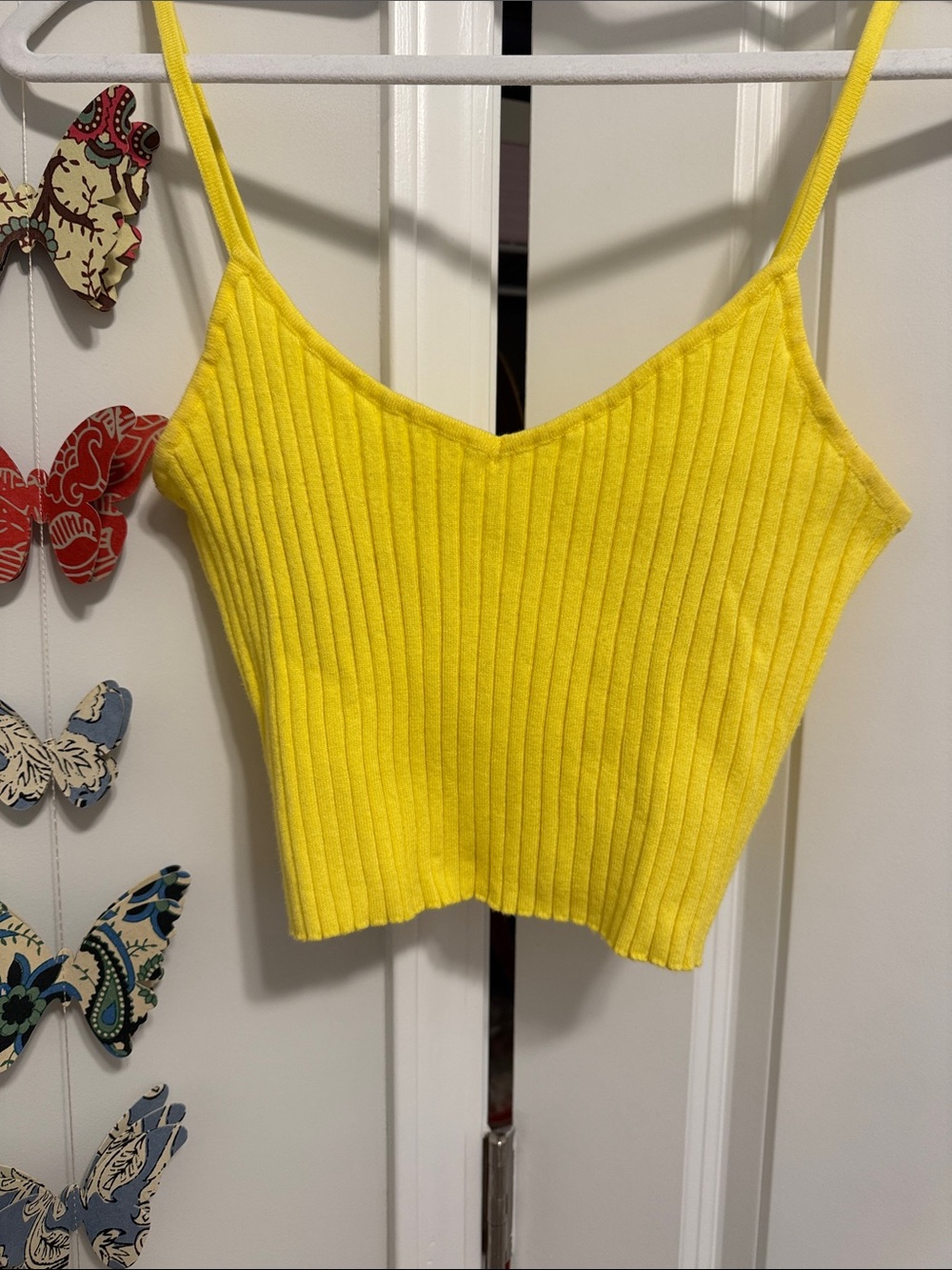 YELLOW KNIT TANK 😍